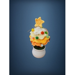 Peluche árbol navidad hecho a mano a ganchillo (amigurumi). - Imagen 1