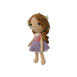 Peluche muñeca Rapunzel princesa disney hecha a mano a ganchillo (amigurumi). - Imagen 2