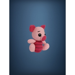 Peluche piglet winnie pooh hecho a mano a ganchillo (amigurumi). - Imagen 2