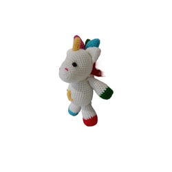 Peluche unicornio hecho a mano a ganchillo (amigurumi). - Imagen 2