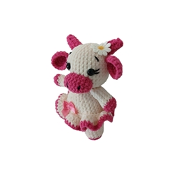 Peluche vaca hecha a mano a ganchillo (amigurumi). - Imagen 2