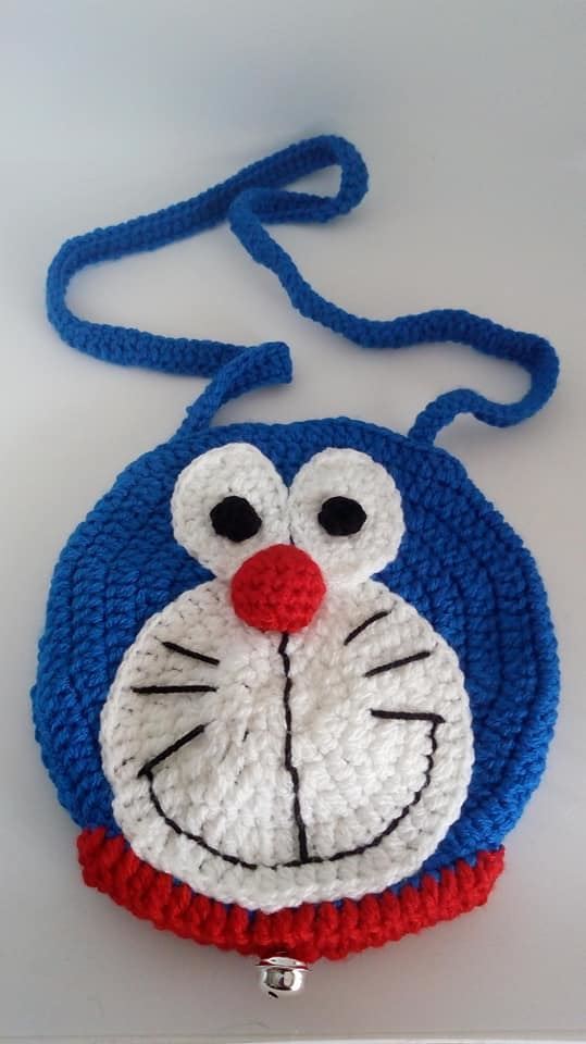 Bolso Doraemon a ganchillo - Imagen 1