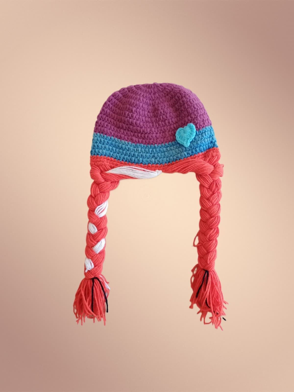 Gorro Anna Frozen hecho a mano a ganchillo - Imagen 1