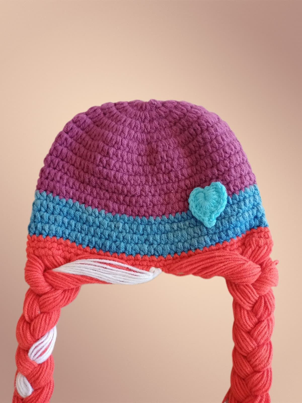 Gorro Anna Frozen hecho a mano a ganchillo - Imagen 2