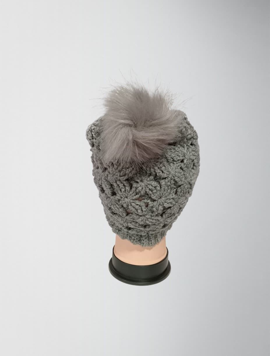 Gorro pompón gris medio adulto - Imagen 2