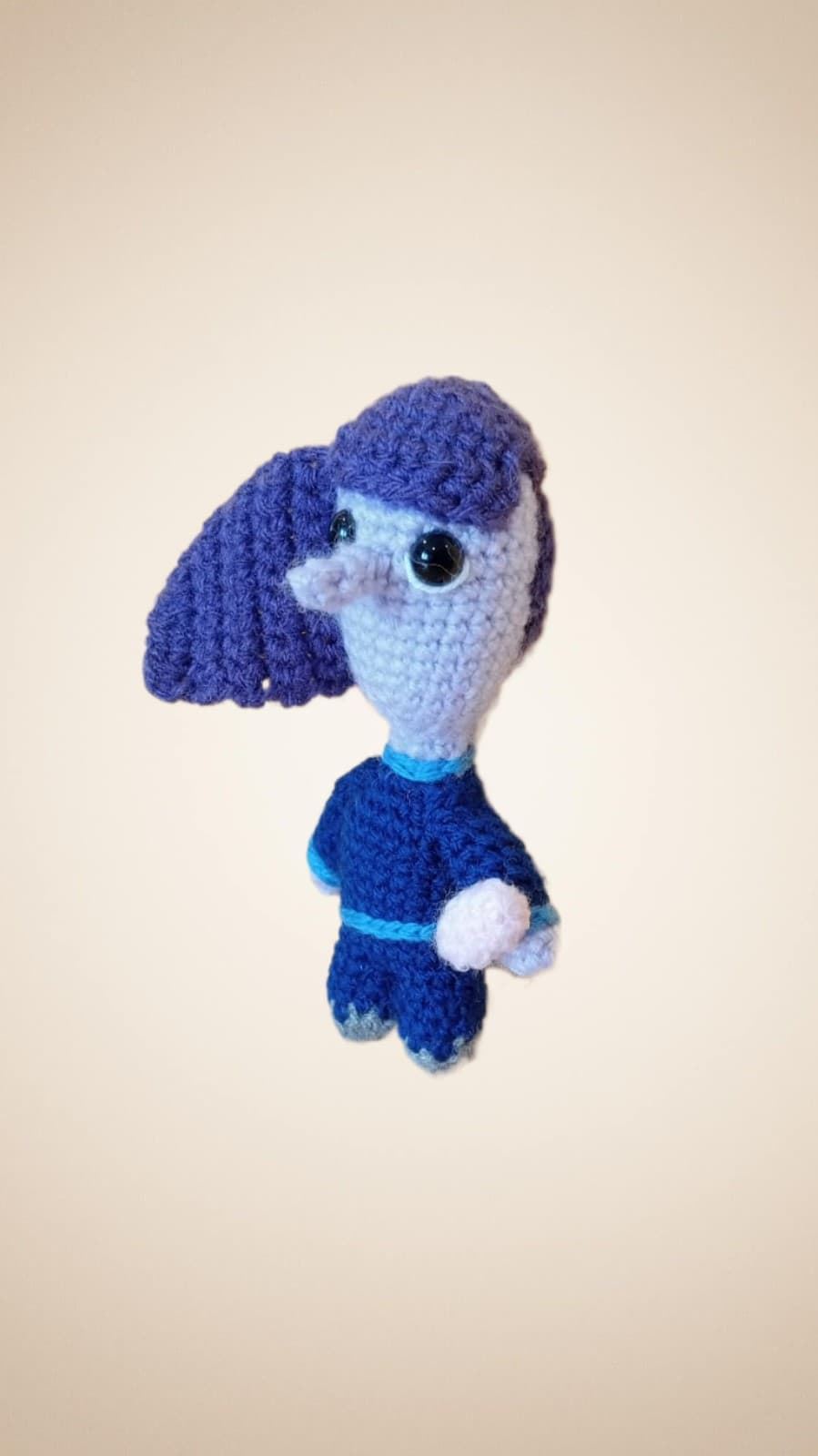 Peluche aburrimiento inside out del revés emociones hecha a mano a ganchillo (amigurumi). - Imagen 1