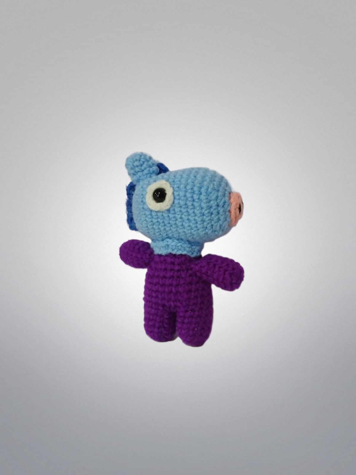 Peluche bt21 morado azul hecho a mano a ganchillo (amigurumi). - Imagen 1