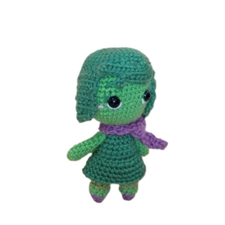 Peluche desagrado inside out del revés emociones hecha a mano a ganchillo (amigurumi). - Imagen 2