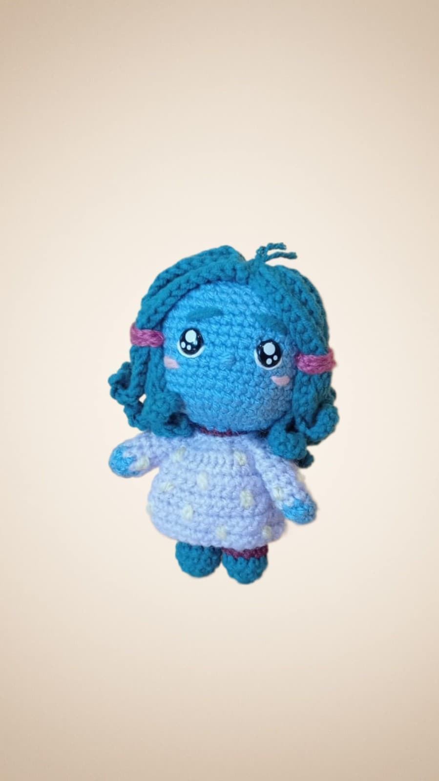 Peluche envidia inside out del revés emociones hecha a mano a ganchillo (amigurumi). - Imagen 1