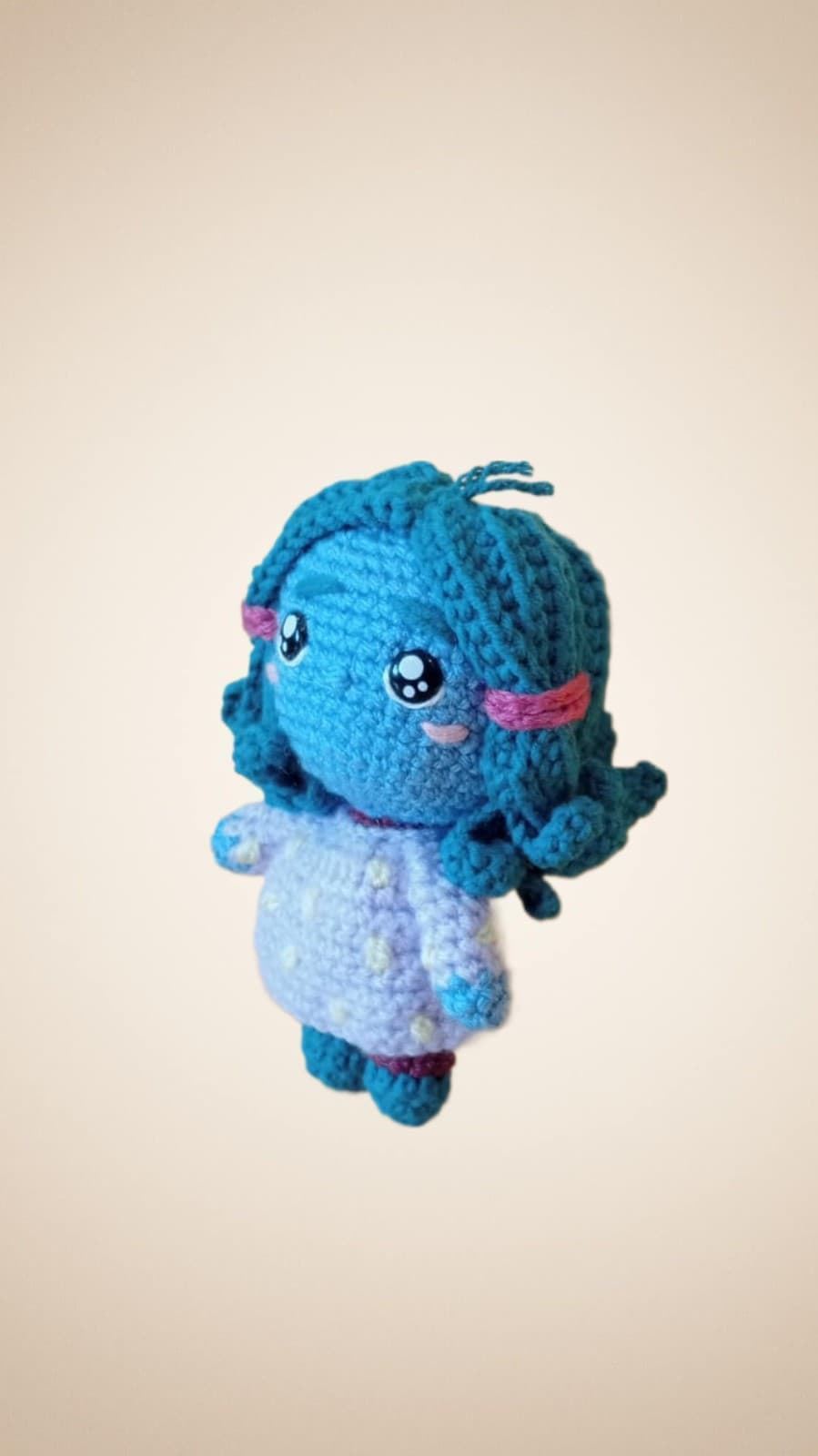 Peluche envidia inside out del revés emociones hecha a mano a ganchillo (amigurumi). - Imagen 2