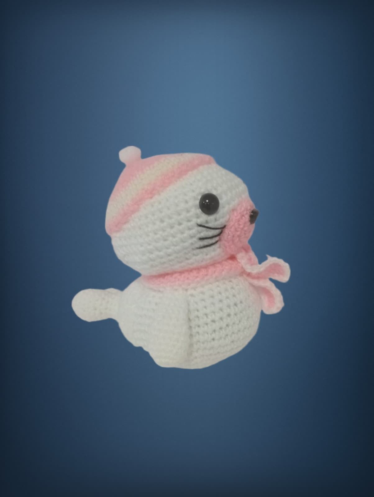 Peluche foca hecho a mano a ganchillo (amigurumi). - Imagen 1