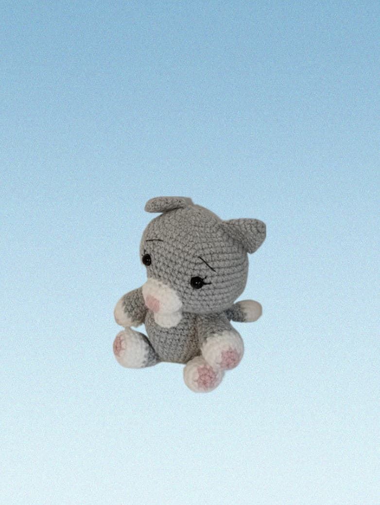 Peluche gato hecho a mano a ganchillo (amigurumi). - Imagen 1