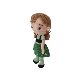 Peluche muñeca Ana frozen princesa disney hecha a mano a ganchillo (amigurumi). - Imagen 2