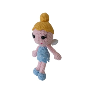 Peluche muñeca campanilla hecha a mano a ganchillo (amigurumi). - Imagen 2