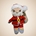 Peluche papá noel navideño-navidad hecho a mano a ganchillo (amigurumi). - Imagen 1