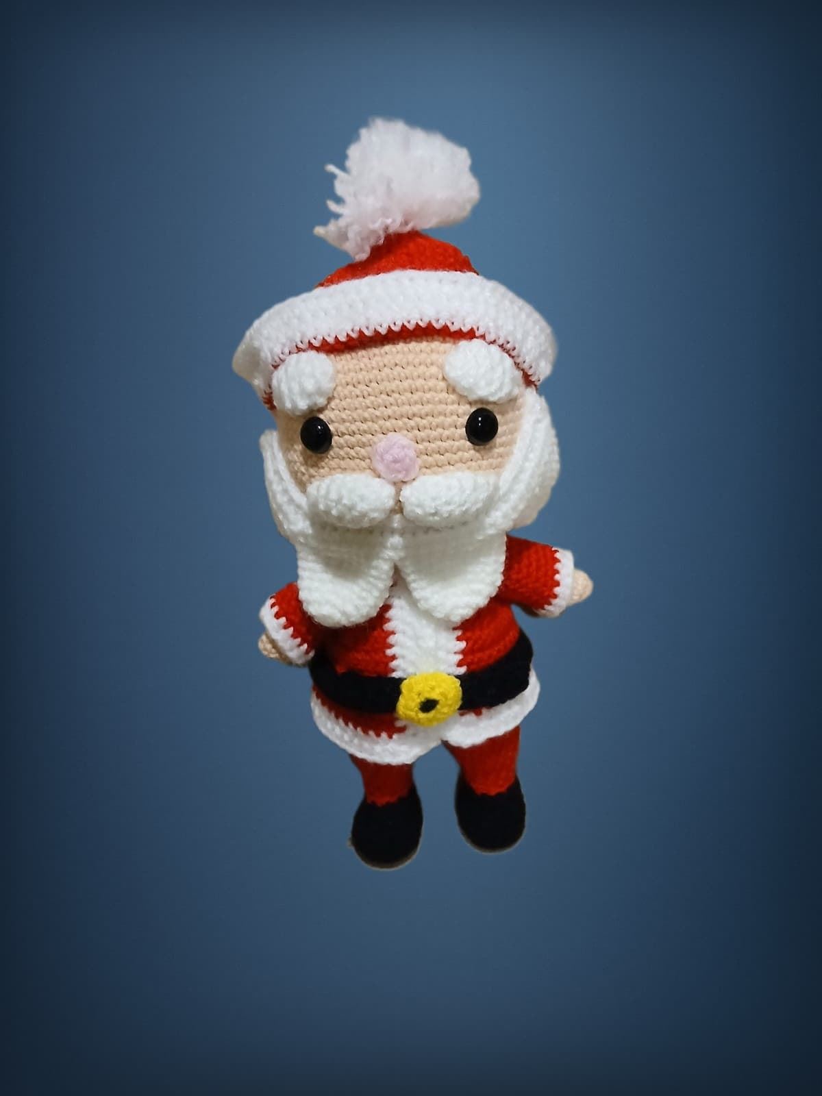 Peluche papá noel navideño-navidad hecho a mano a ganchillo (amigurumi). - Imagen 1