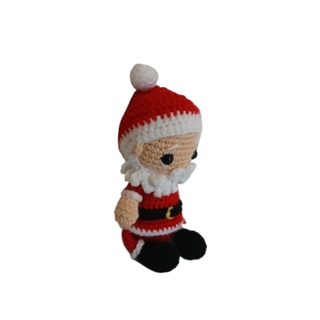 Peluche papá noel navideño-navidad hecho a mano a ganchillo (amigurumi). - Imagen 2