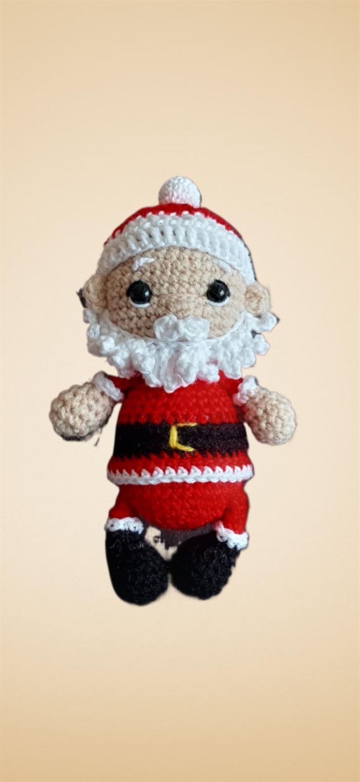 Peluche Papá Noel-Santa Claus navideño-navidad hecho a mano a ganchillo (amigurumi). - Imagen 1