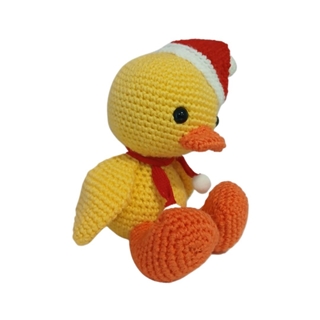 Peluche pato navideño-navidad hecho a mano a ganchillo (amigurumi). - Imagen 2