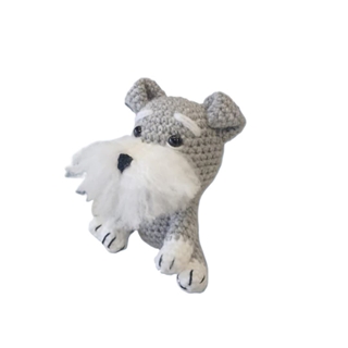 Peluche perro snaucherz hecho a mano a ganchillo (amigurumi). - Imagen 2