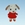 Peluche perro vestido rojo hecho a mano a ganchillo (amigurumi). - Imagen 1