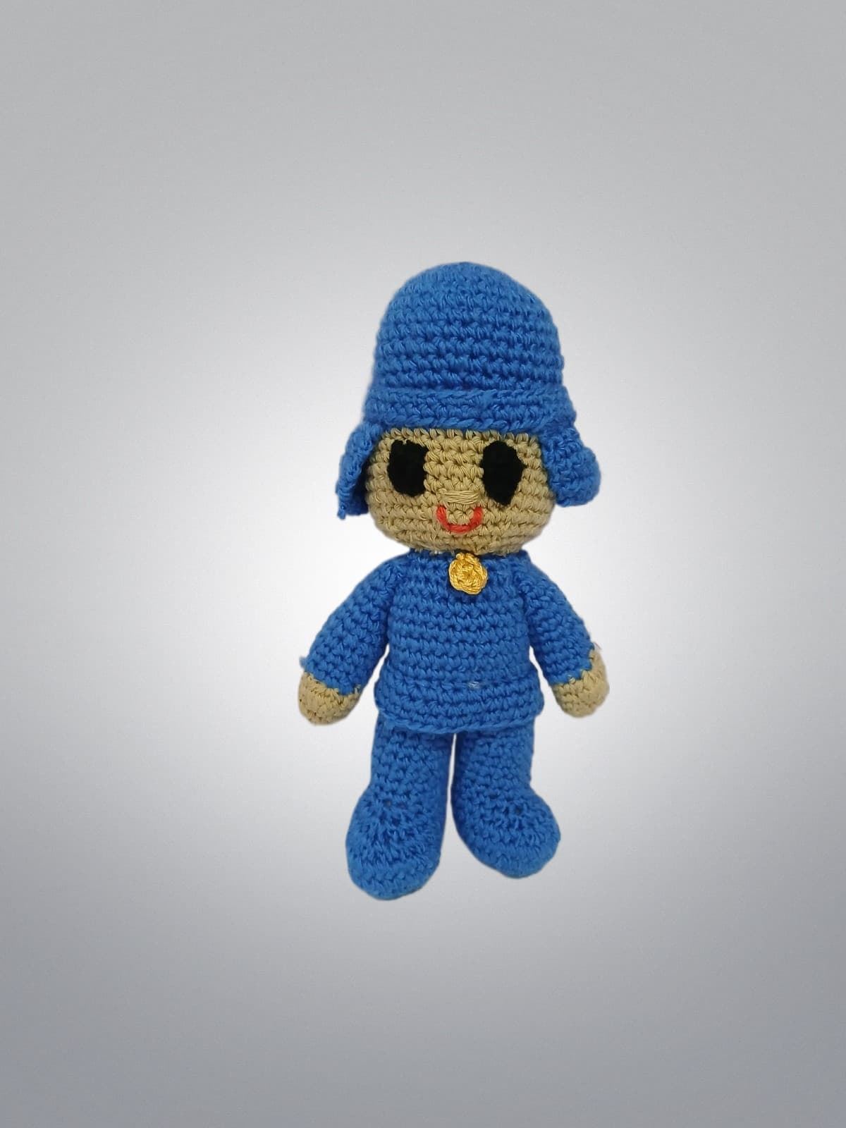 Peluche pocoyo hecho a mano a ganchillo (amigurumi). - Imagen 1