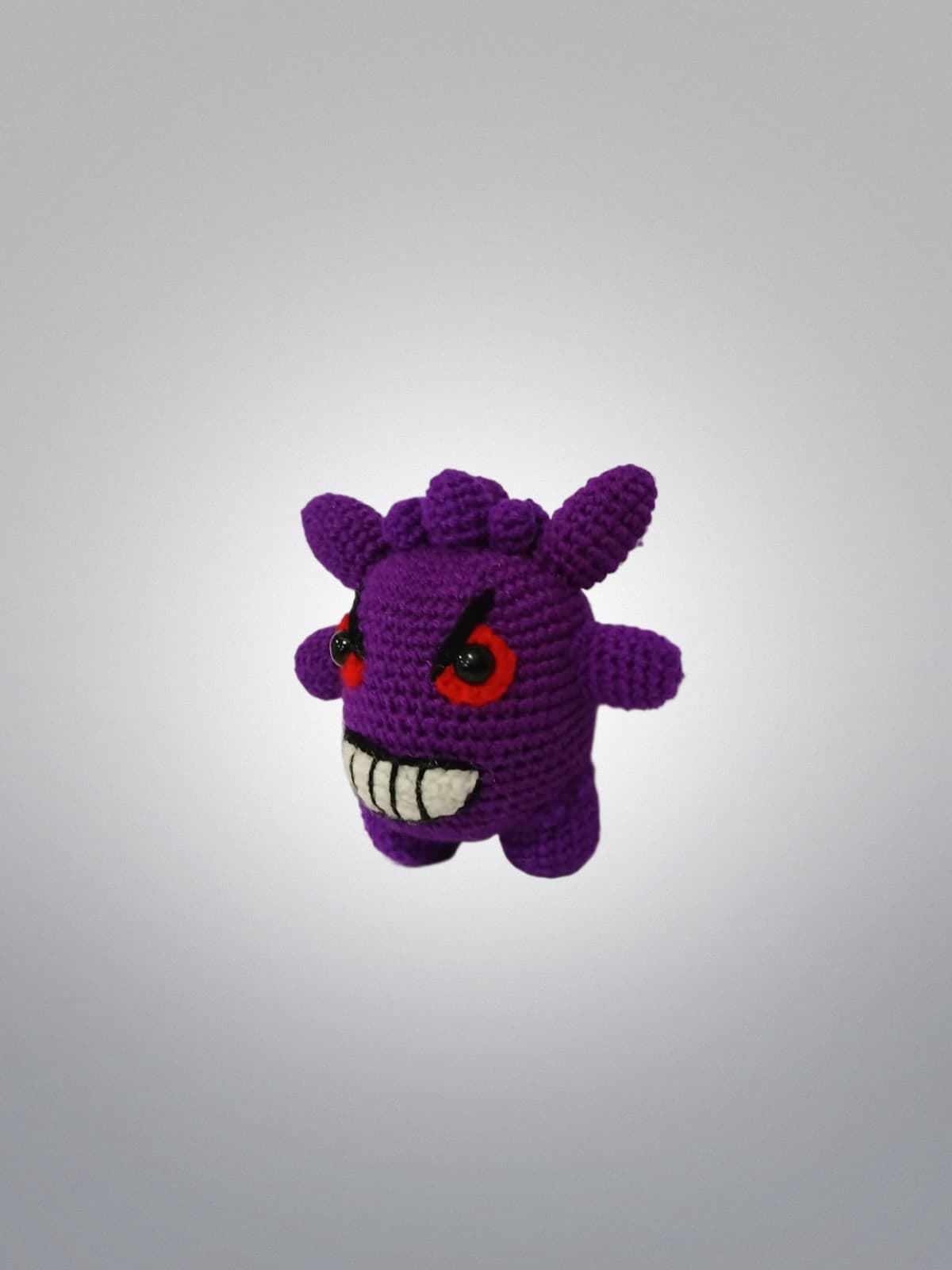 Peluche pokemon gengar hecho a mano a ganchillo (amigurumi). - Imagen 2