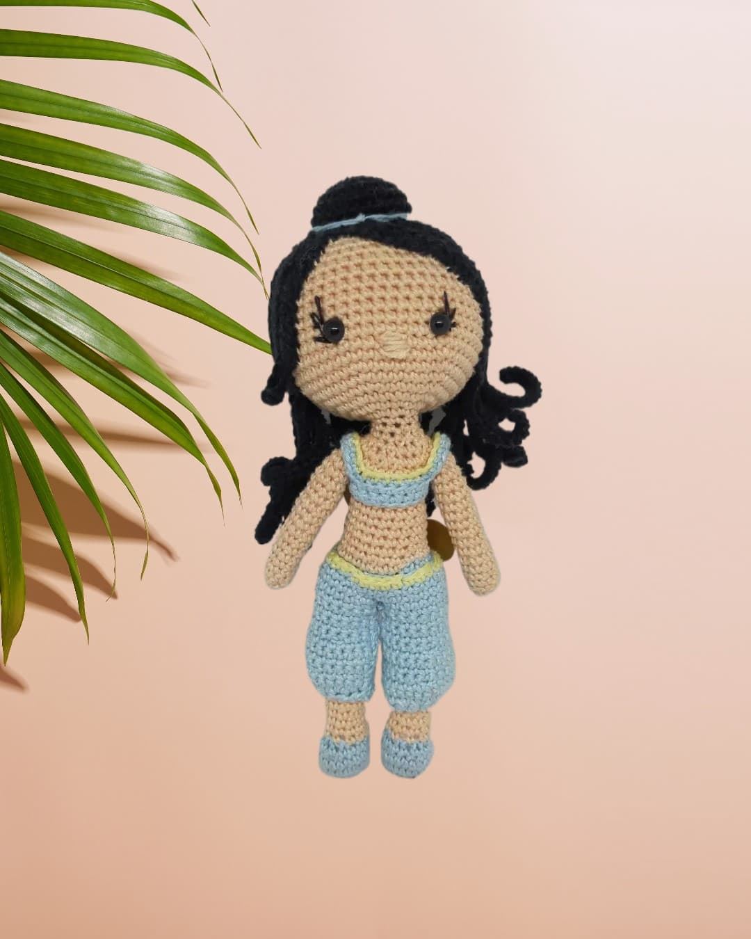 Peluche princesa jasmine a mano a ganchillo (amigurumi). - Imagen 1