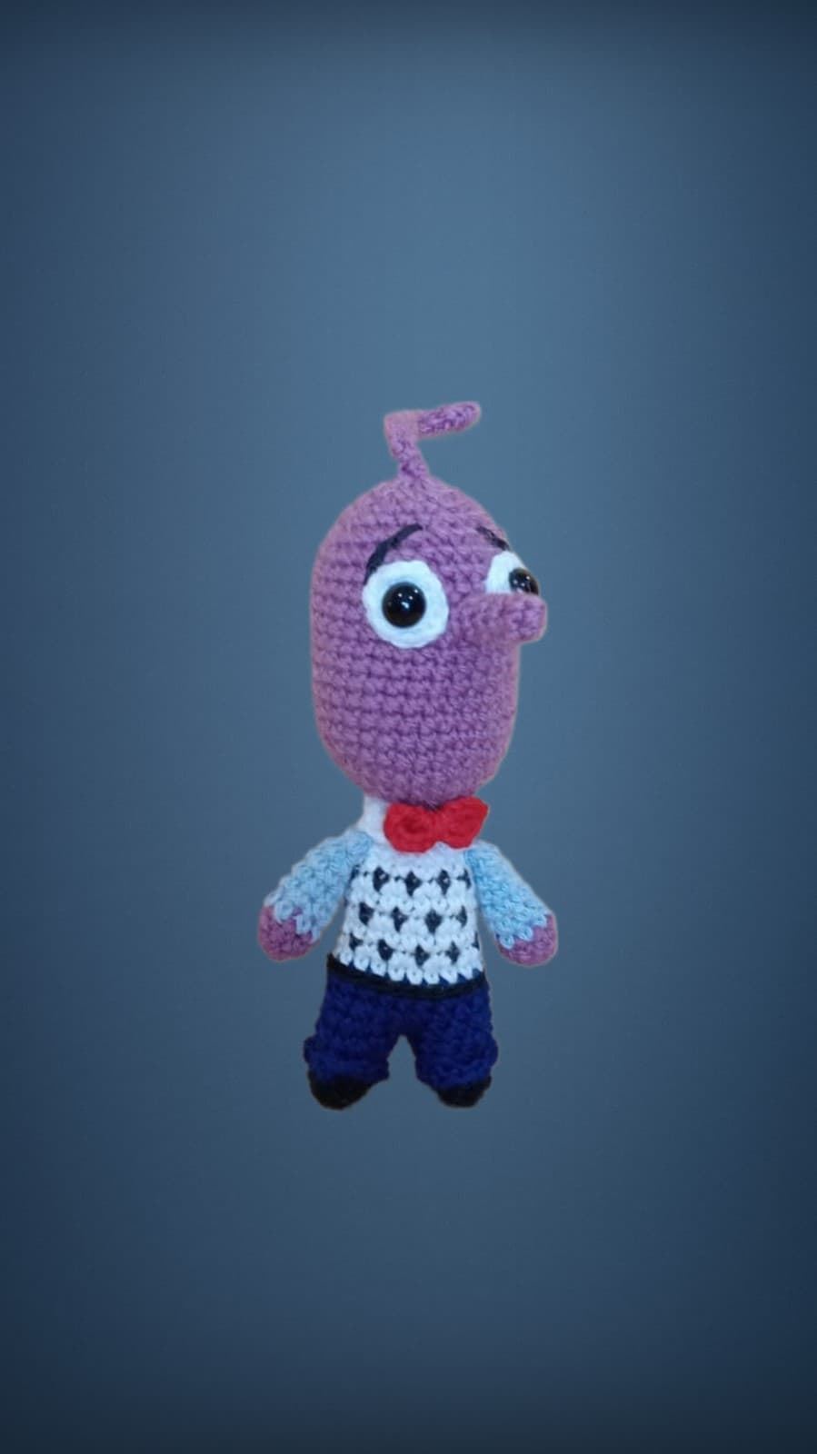 Peluche temor inside out del revés emociones hecha a mano a ganchillo (amigurumi). - Imagen 2