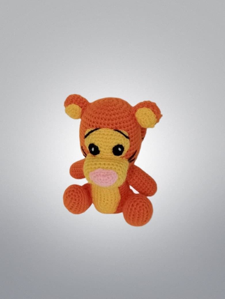 Peluche tigger winnie pooh hecho a mano a ganchillo (amigurumi). - Imagen 1