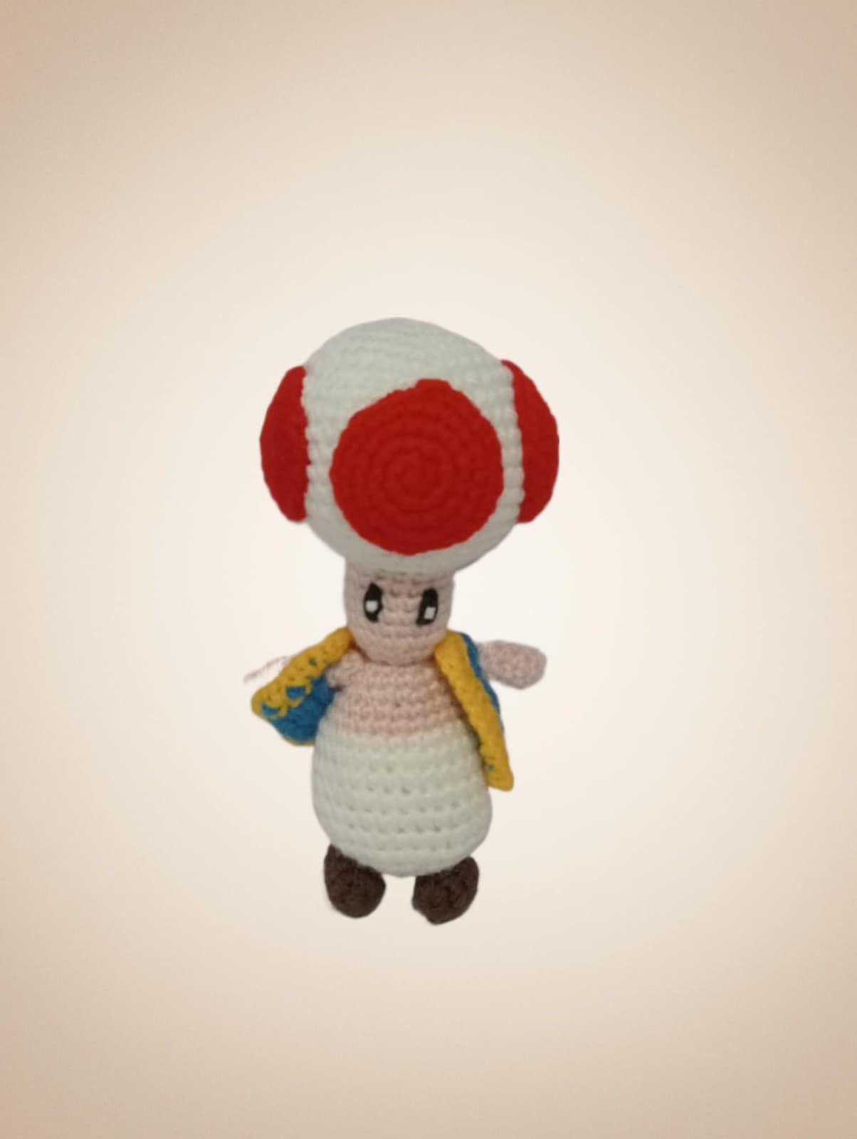 Peluche toad mario bross hecho a mano a ganchillo (amigurumi). - Imagen 1