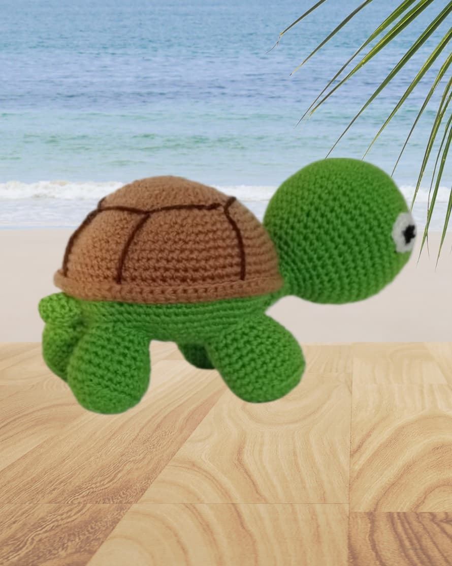 Peluche tortuga tierra amigurumi - Imagen 1