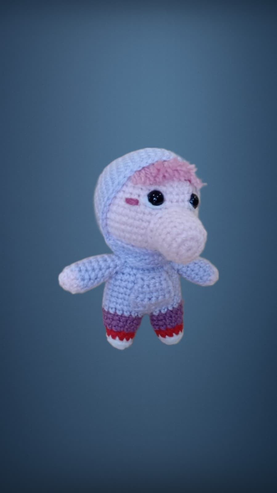 Peluche vergüenza inside out del revés emociones hecha a mano a ganchillo (amigurumi). - Imagen 3